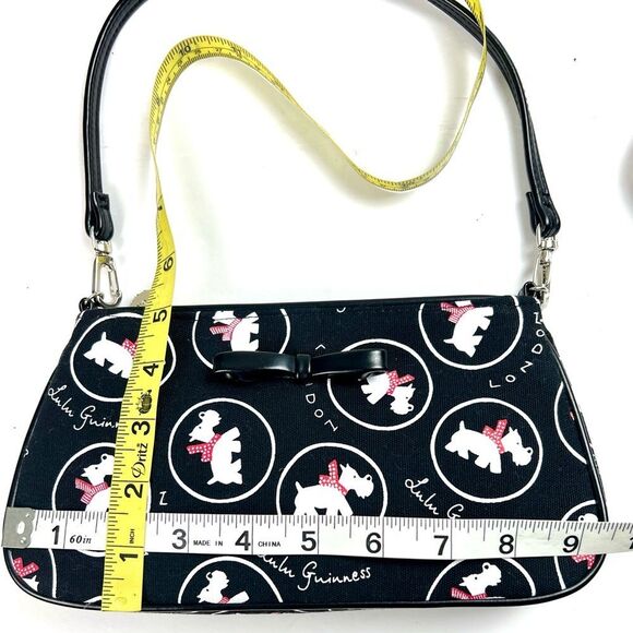 Vintage Lulu Guinness Black and White Graphic Shoulder Bag - Picture 9 of 10